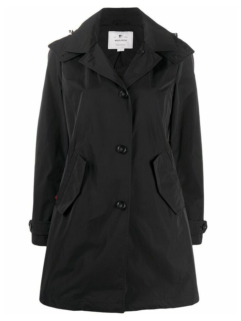 Woolrich hooded raincoat - Black