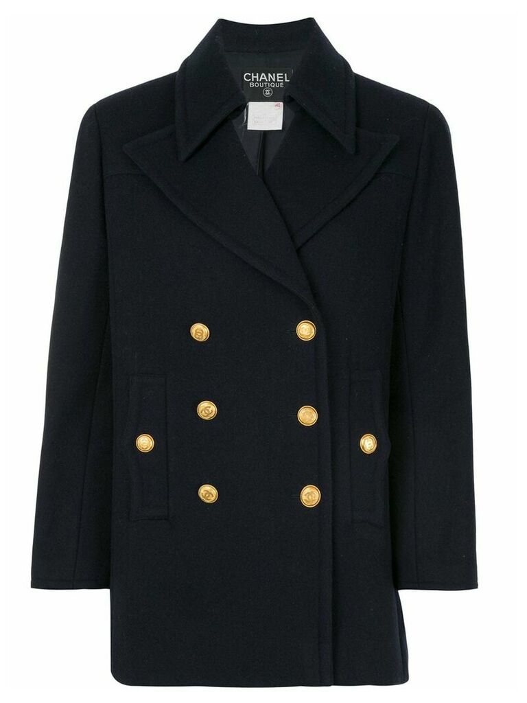 Chanel Pre-Owned 1998s double-breasted short coat - Blue