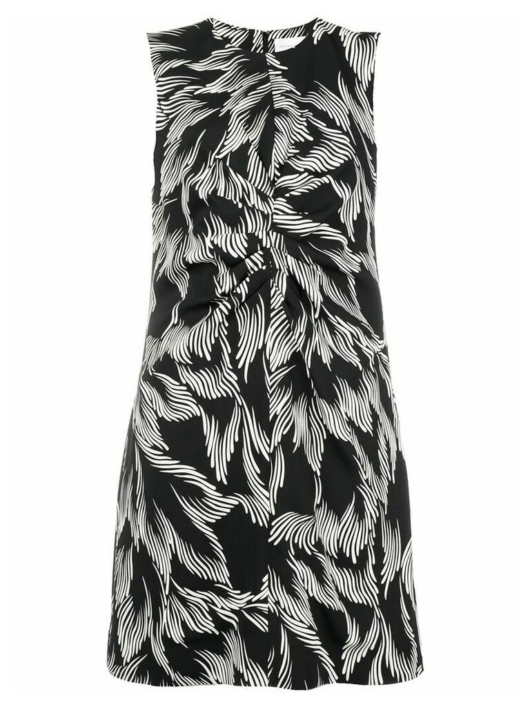 Victoria Victoria Beckham foliage print shift dress - Black