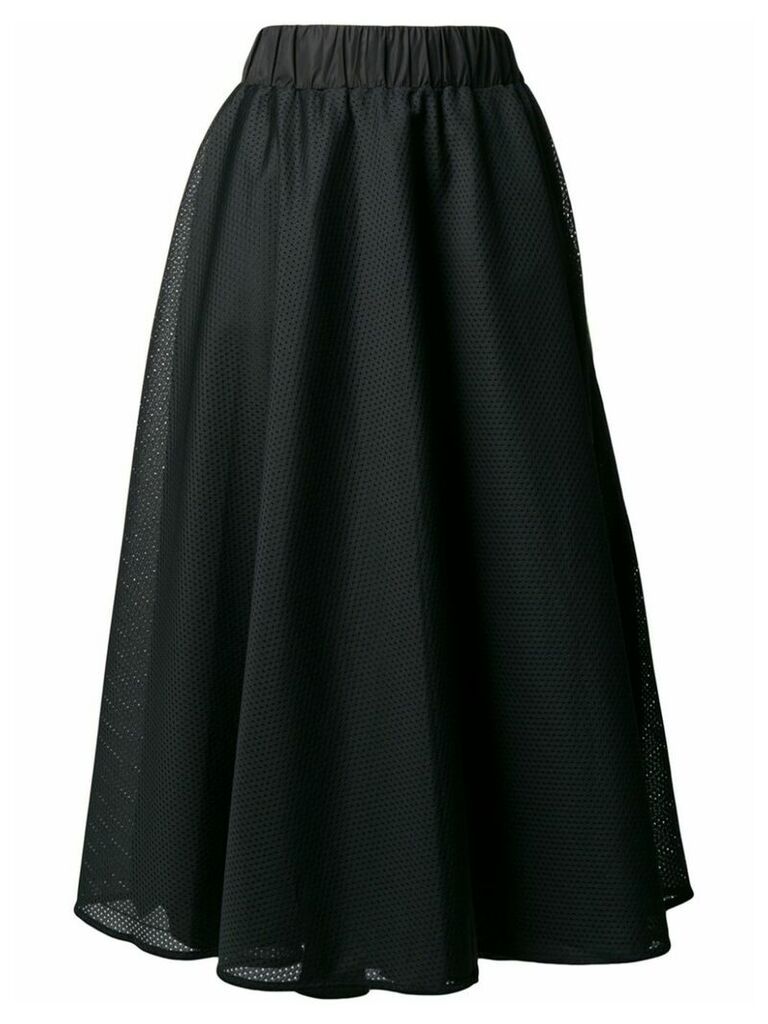 No Ka' Oi side stripe mesh skirt - Black