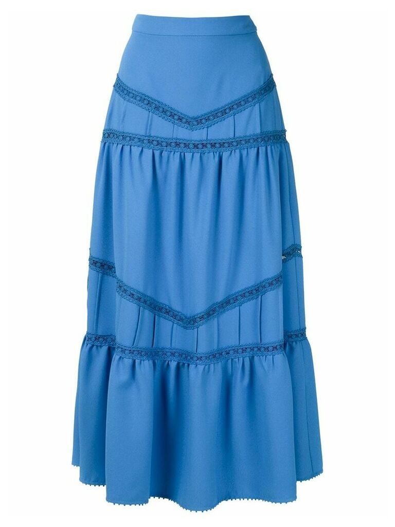 Martha Medeiros panelled midi skirt - Blue