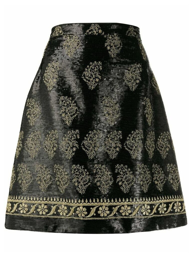 Giambattista Valli sequined A-line skirt - Black