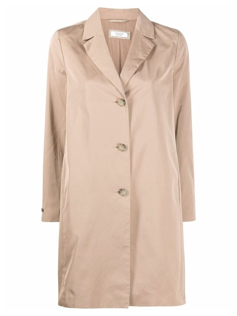 Peserico single-breasted trench coat - NEUTRALS