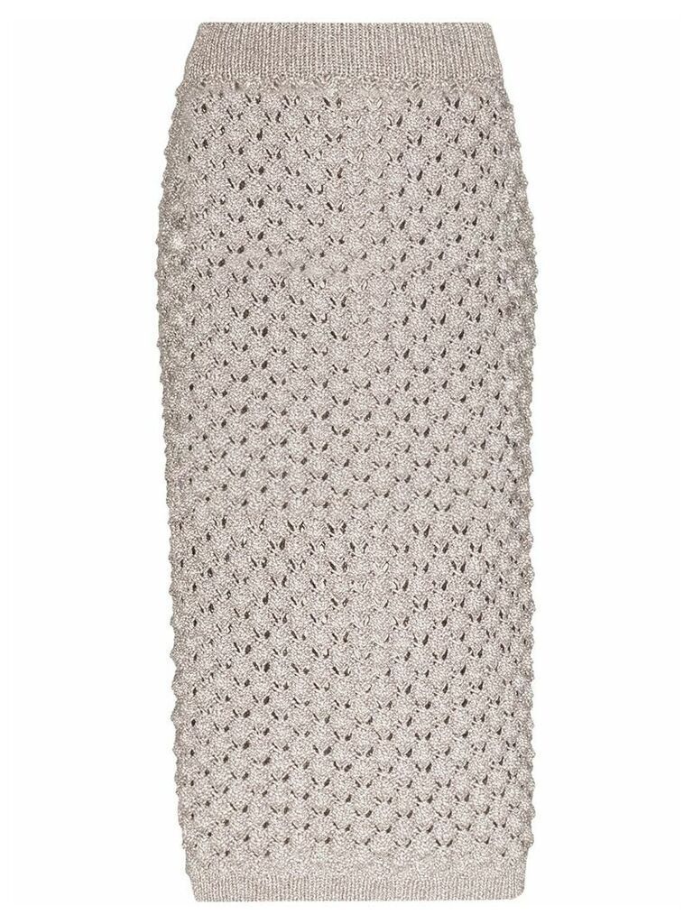 Vika Gazinskaya mid-length knit skirt - Grey