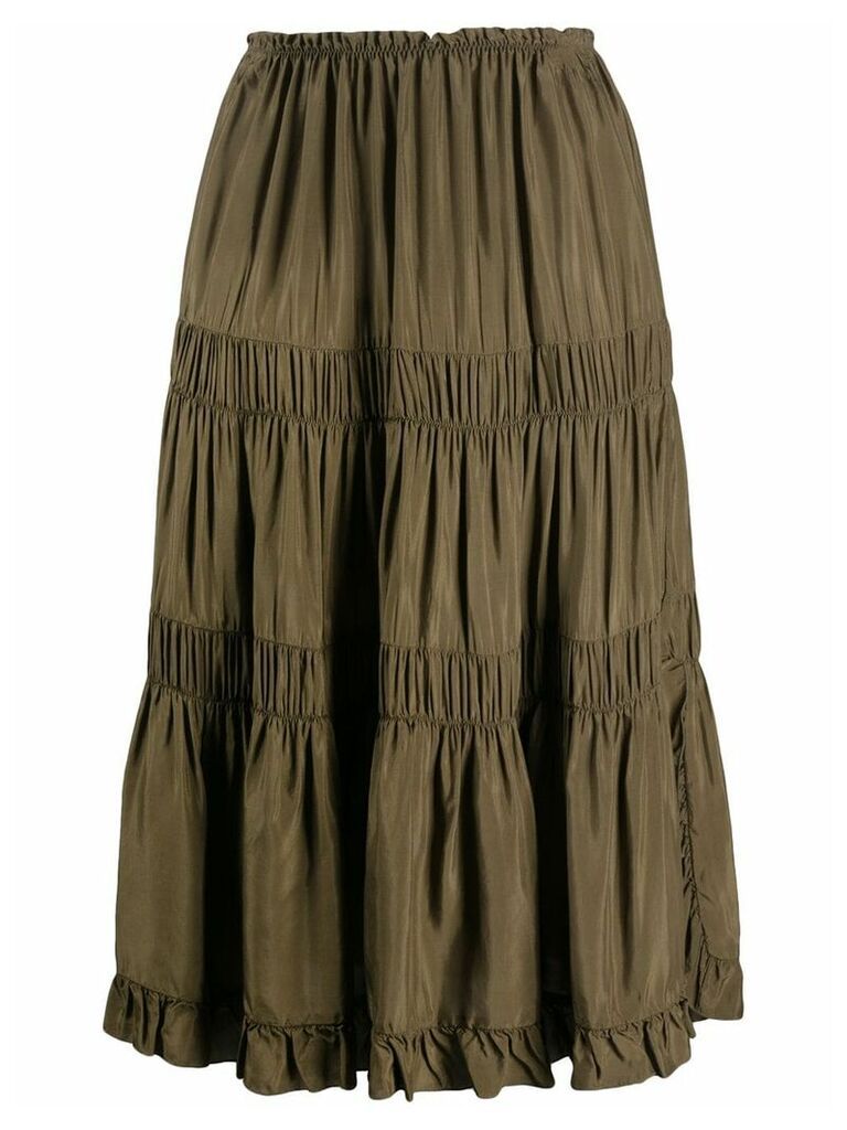 See by Chloé ruched panel skirt - Green