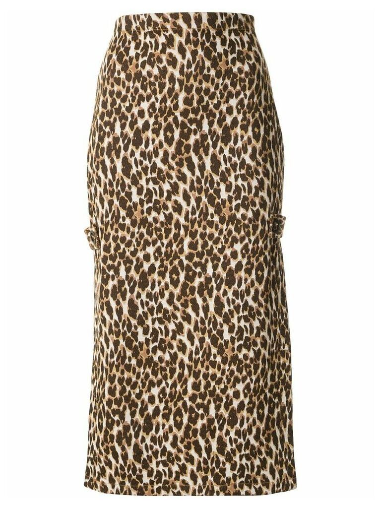 Manning Cartell high-waisted leopard skirt - Brown