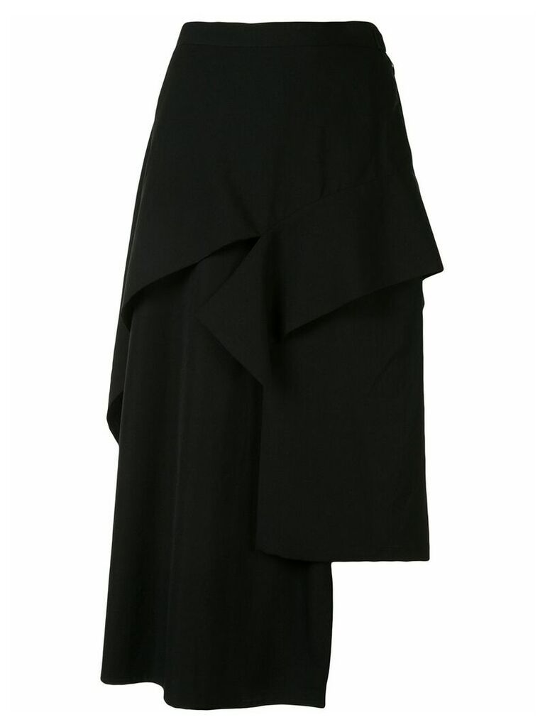 Yohji Yamamoto draped asymmetric skirt - Black