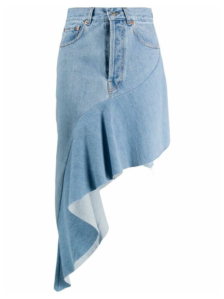 Forte Dei Marmi Couture asymmetric denim skirt - Blue