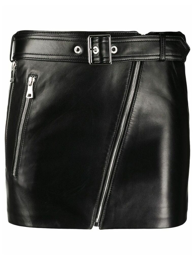 Manokhi belted leather skirt - Black