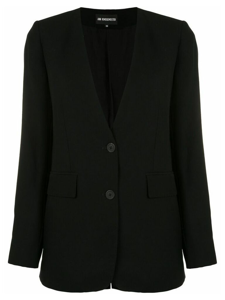 Ann Demeulemeester v-neck tailored blazer - Black