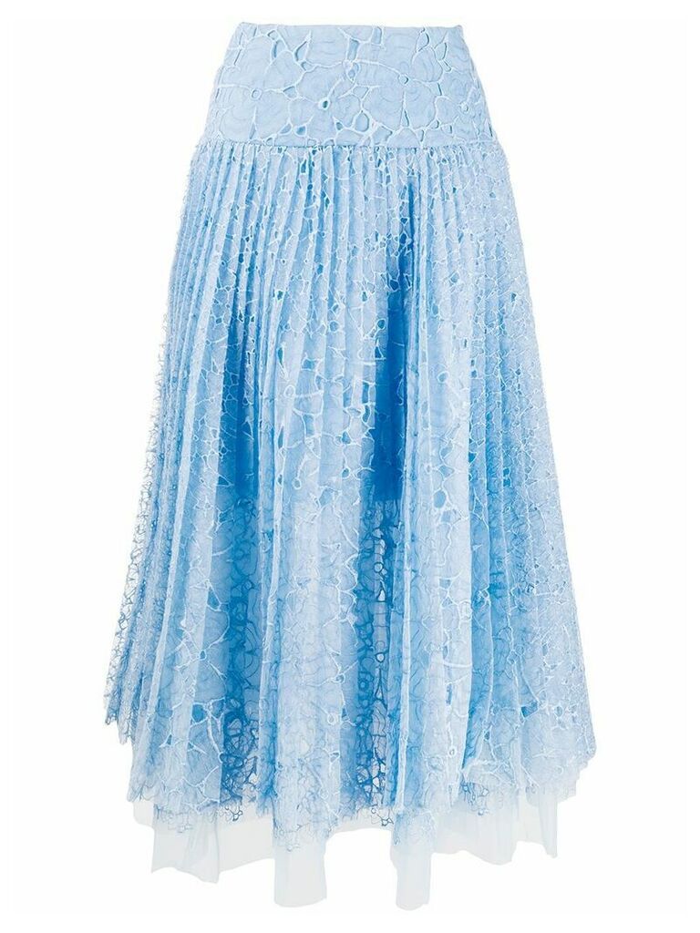 Ermanno Scervino layered lace midi skirt - Blue