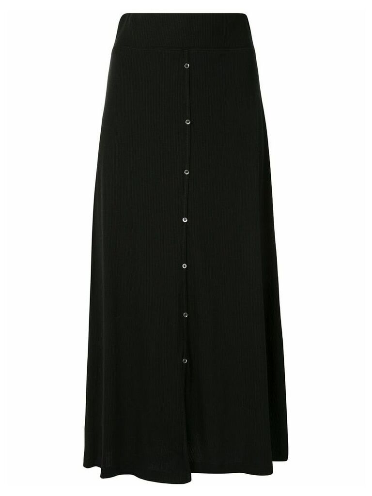 James Perse ribbed knit midi skirt - Black