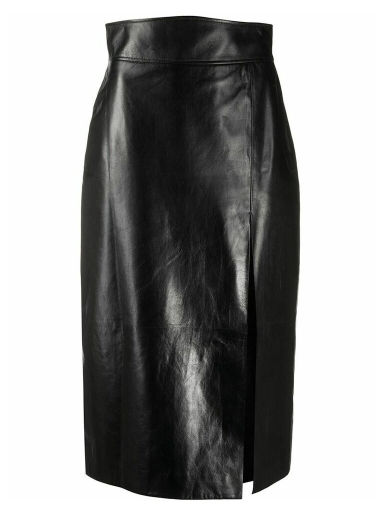 Gucci leather high-waisted pencil skirt - Black