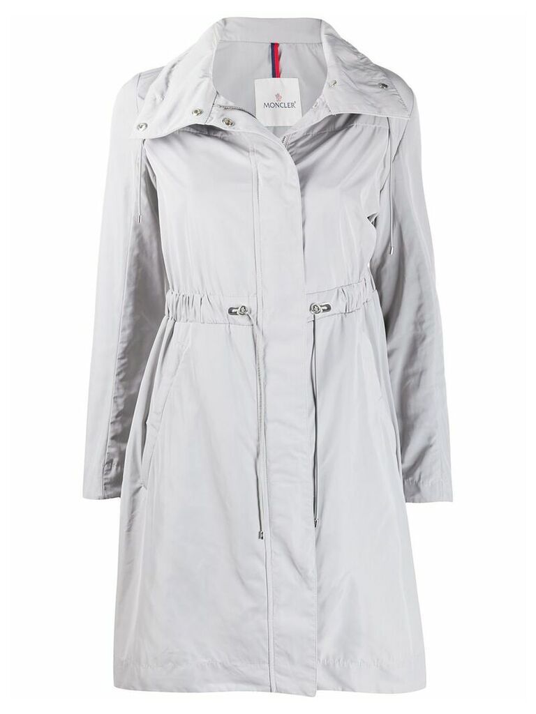 Moncler hooded mid-length coat - Neutrals