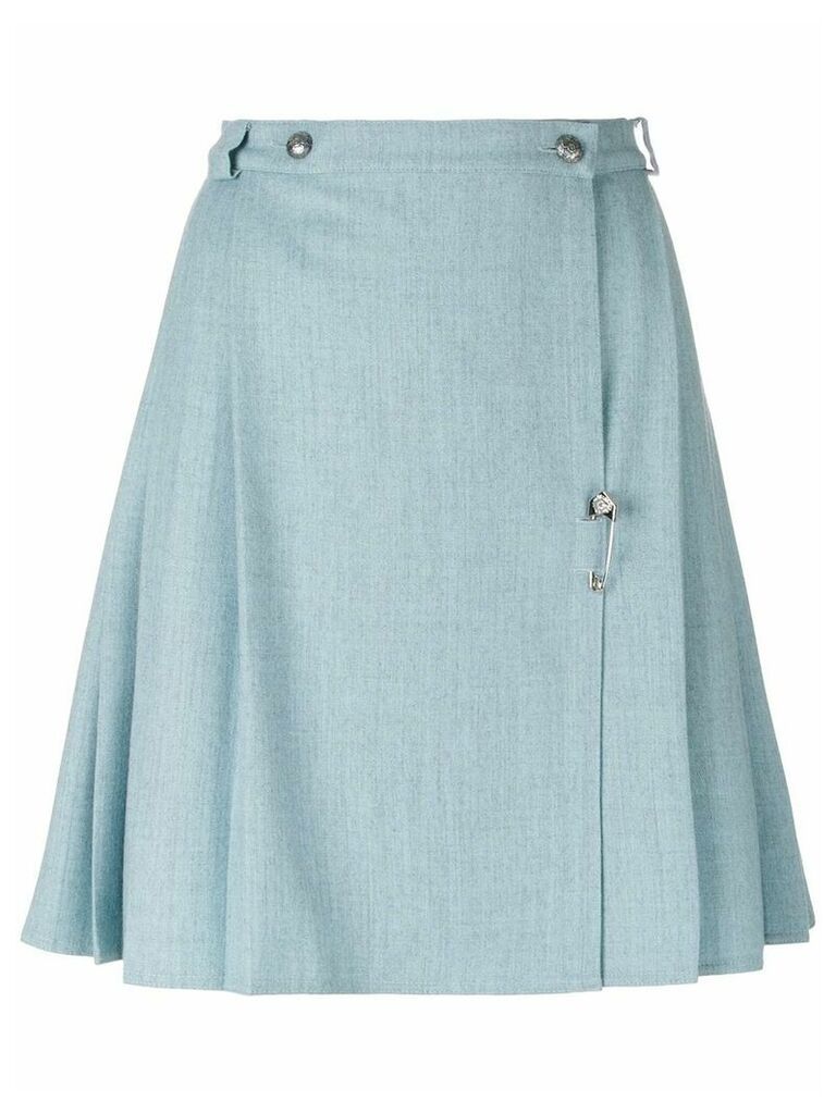 Versace Pre-Owned pleated skirt - Blue