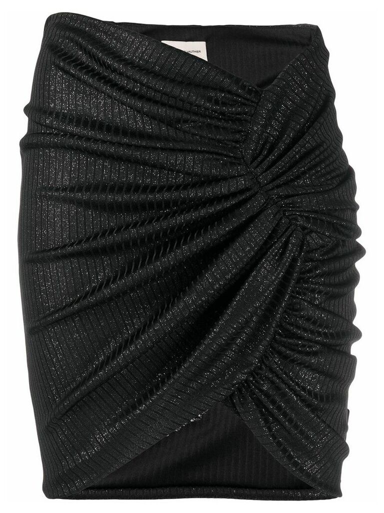Alexandre Vauthier glittered gathered skirt - Black