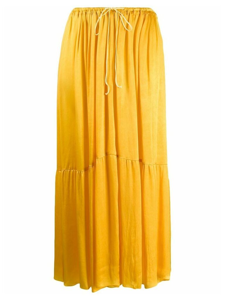 Forte Forte tiered midi skirt - Yellow