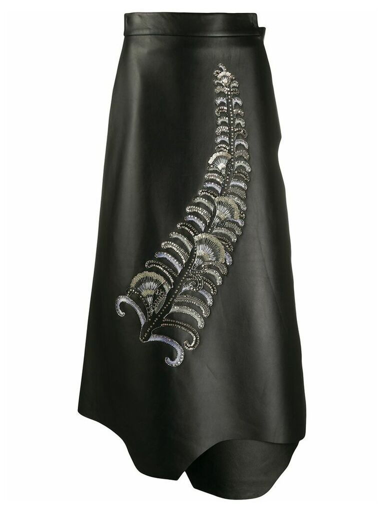 Prada sequin embellished wrap skirt - Black