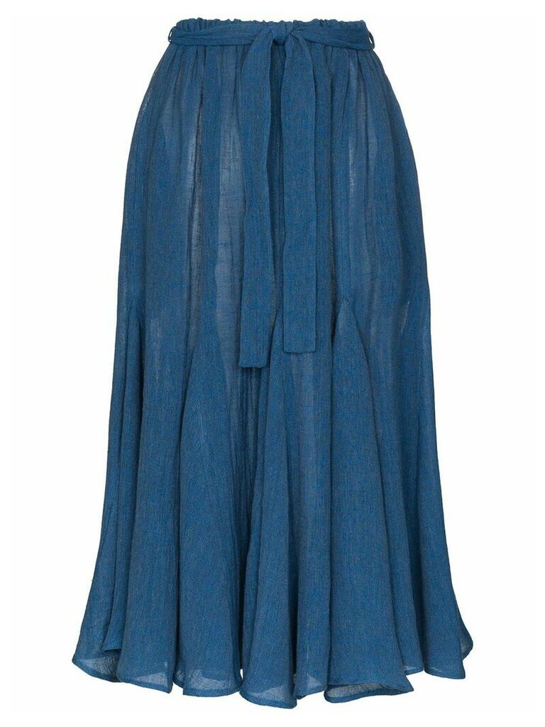 Lisa Marie Fernandez Marguerite midi skirt - Blue