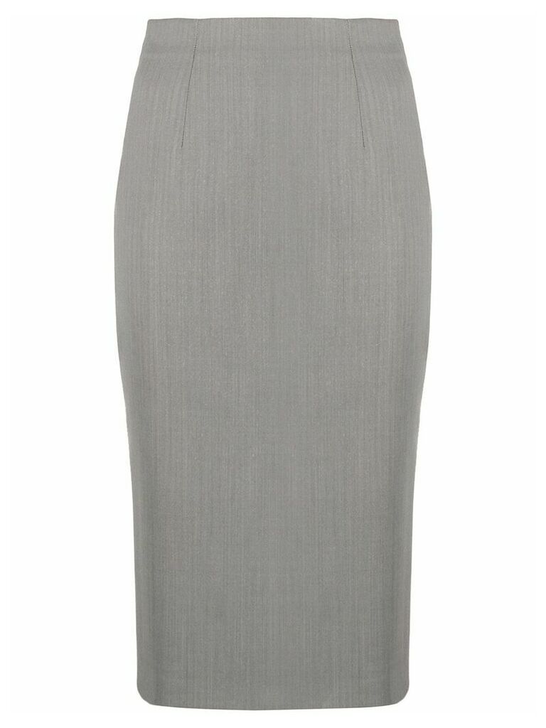 Alexander McQueen wool fitted skirt - Grey