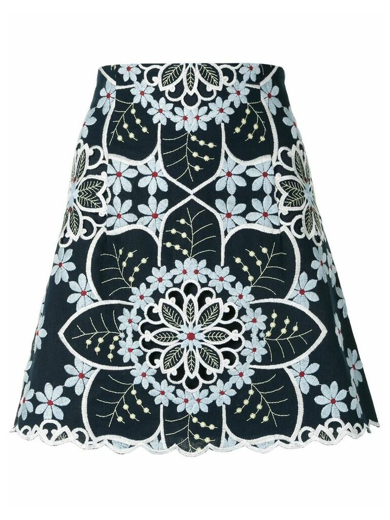Alice McCall Afternoon embroidered skirt - Blue