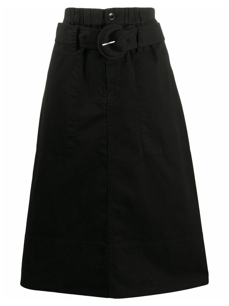 Proenza Schouler White Label belted A-line midi skirt - Black