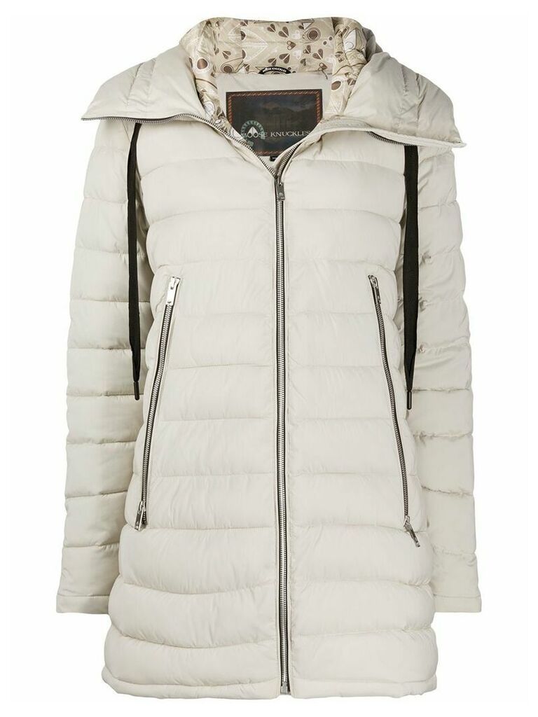Moose Knuckles Trophy quilted mid-length coat - NEUTRALS