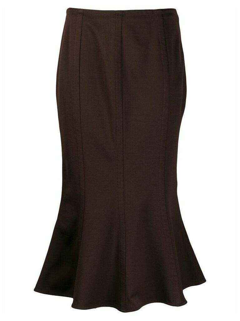 Marni peplum mid-length skirt - Brown