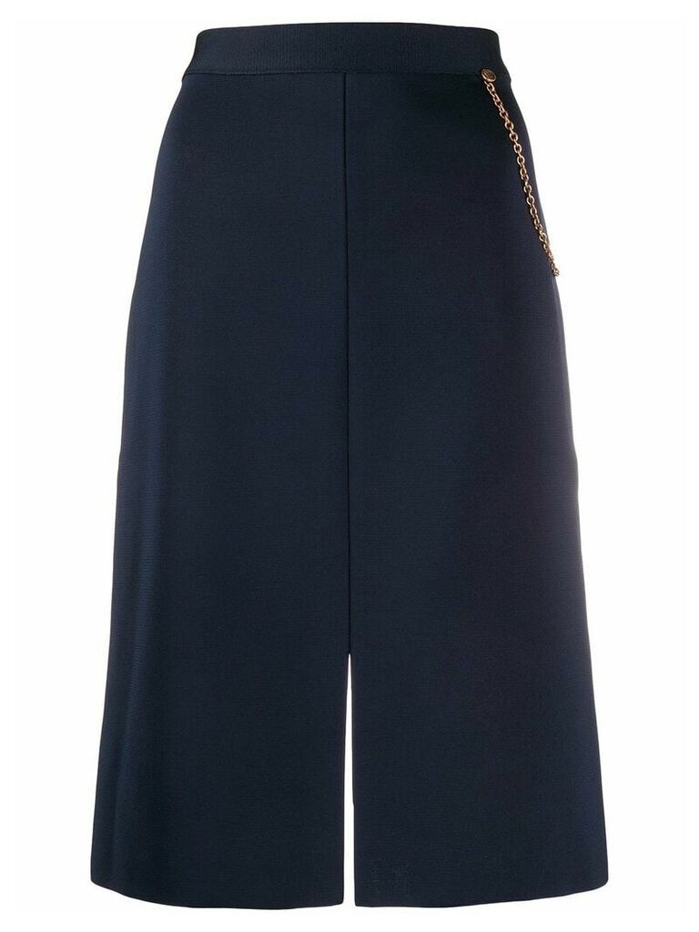 Givenchy chain detailed straight skirt - Blue