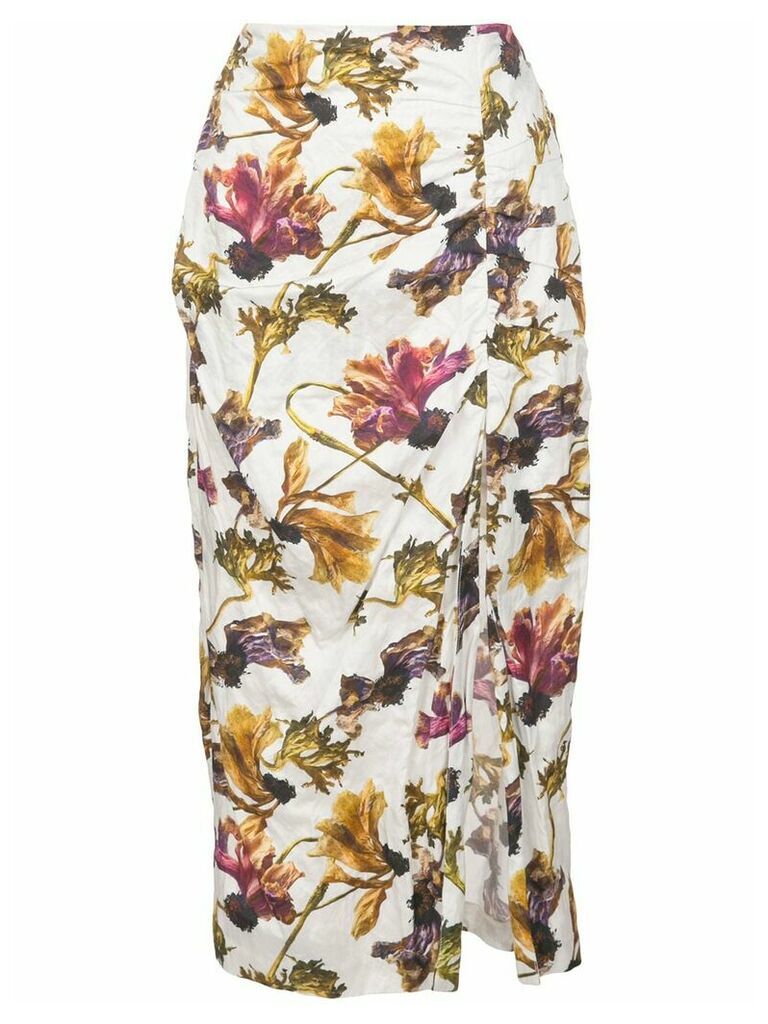 Jason Wu Collection floral-print midi skirt - White