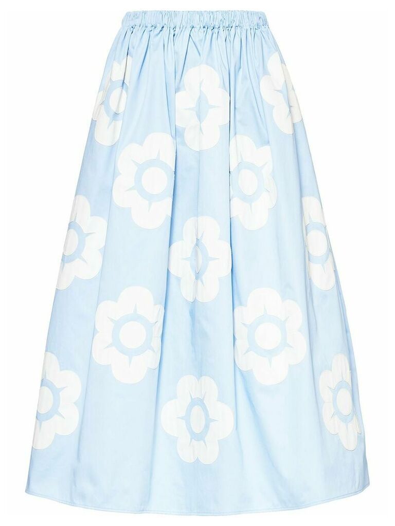 Miu Miu floral print skirt - Blue