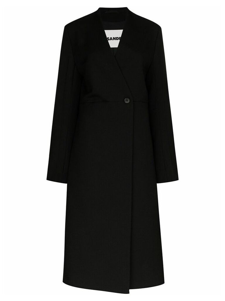Jil Sander Magnus collarless coat - Black