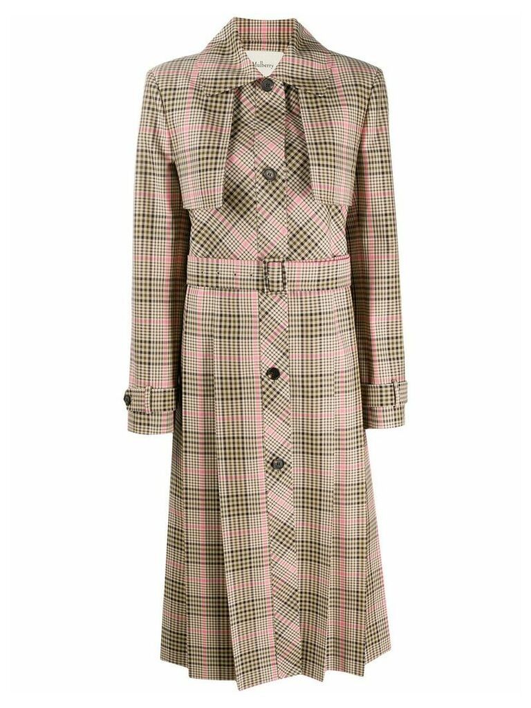 Mulberry Alison checked coat - Neutrals