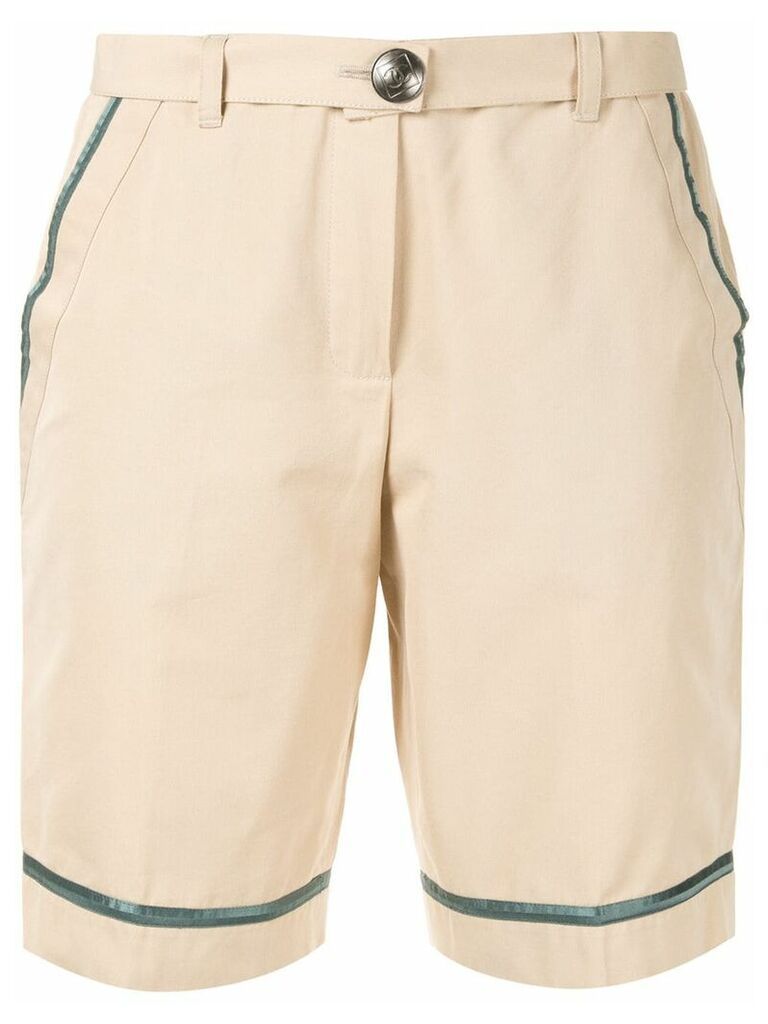 Chanel Pre-Owned CC button shorts - Brown