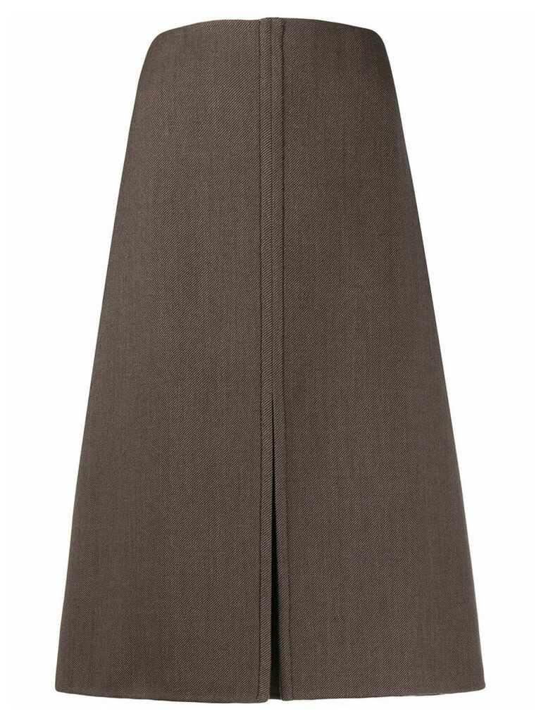 Jil Sander front slit skirt - Brown