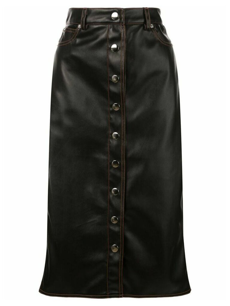Proenza Schouler White Label PSWL buttoned midi skirt - Black