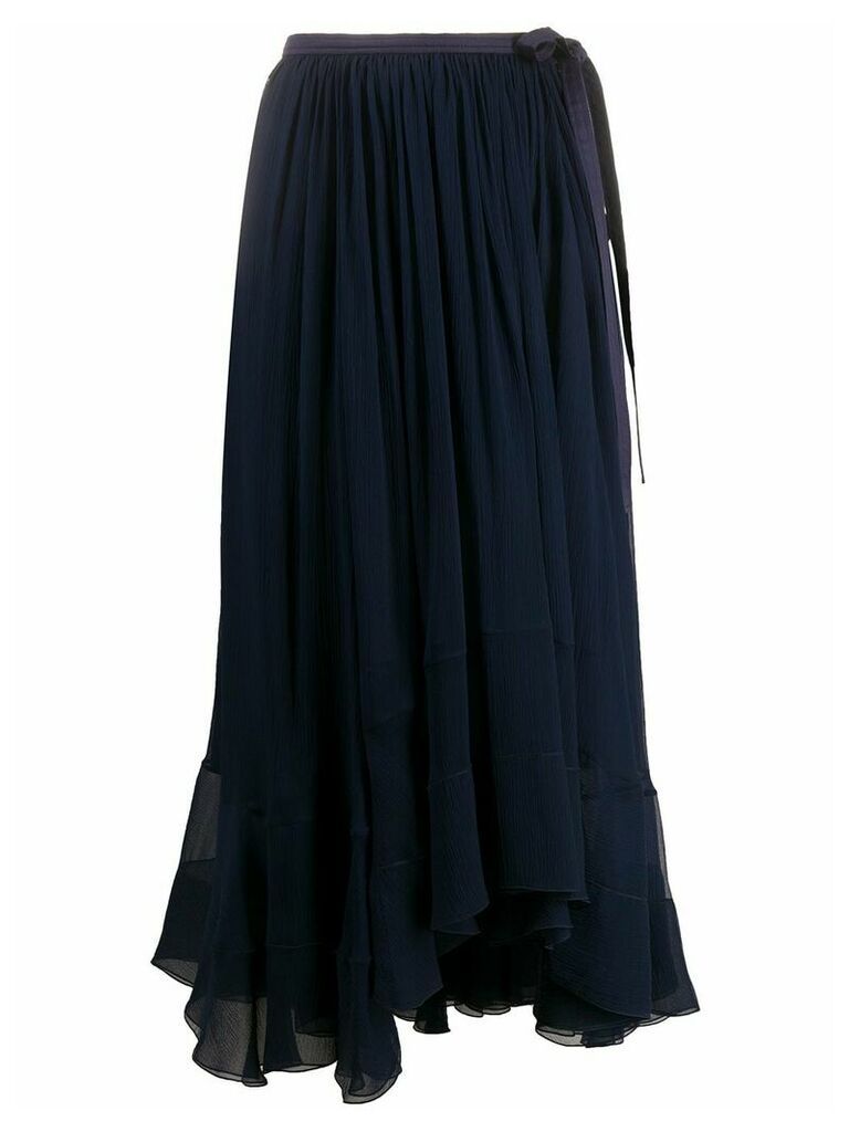 Chloé ankle-length asymmetric skirt - Blue