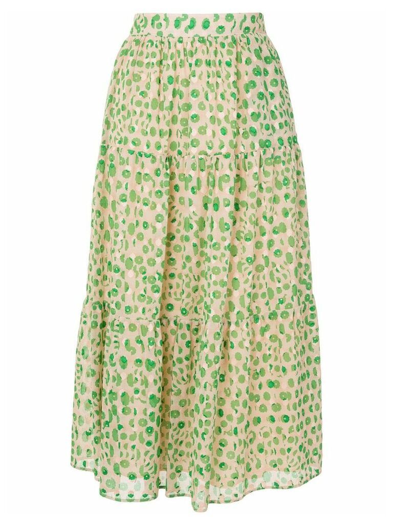 Paul & Joe Basilic floral-print A-line skirt - Neutrals