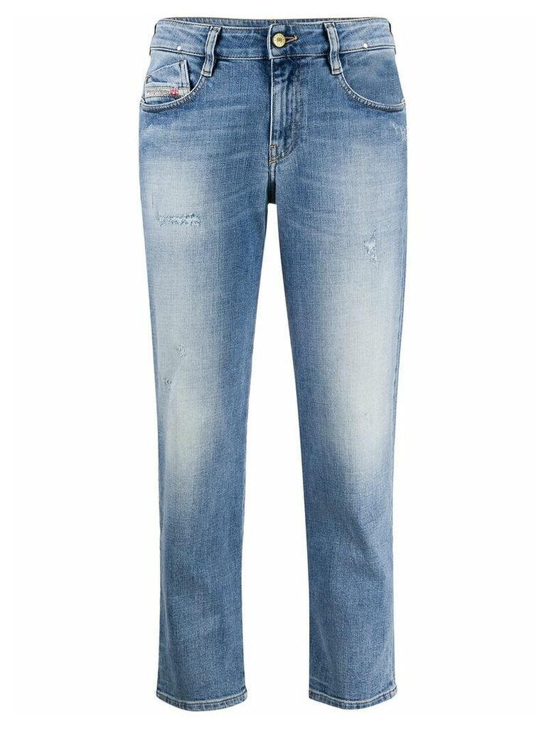 Diesel distressed straight-leg jeans - Blue