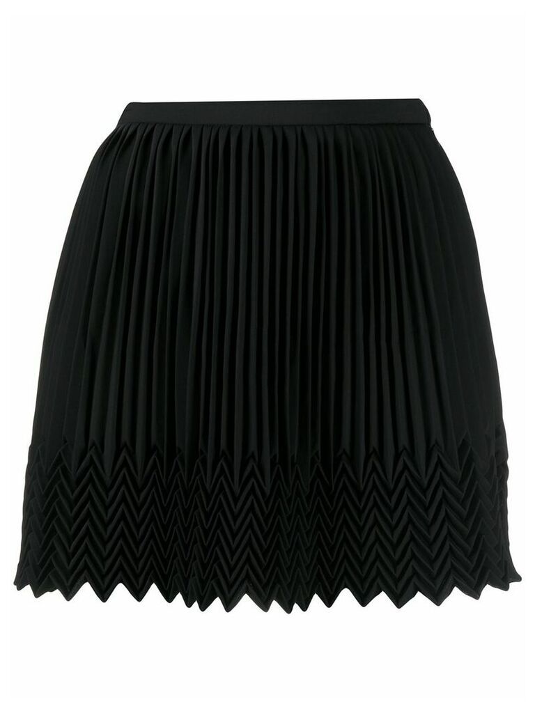Marco De Vincenzo zigzag hem pleated skirt - Black