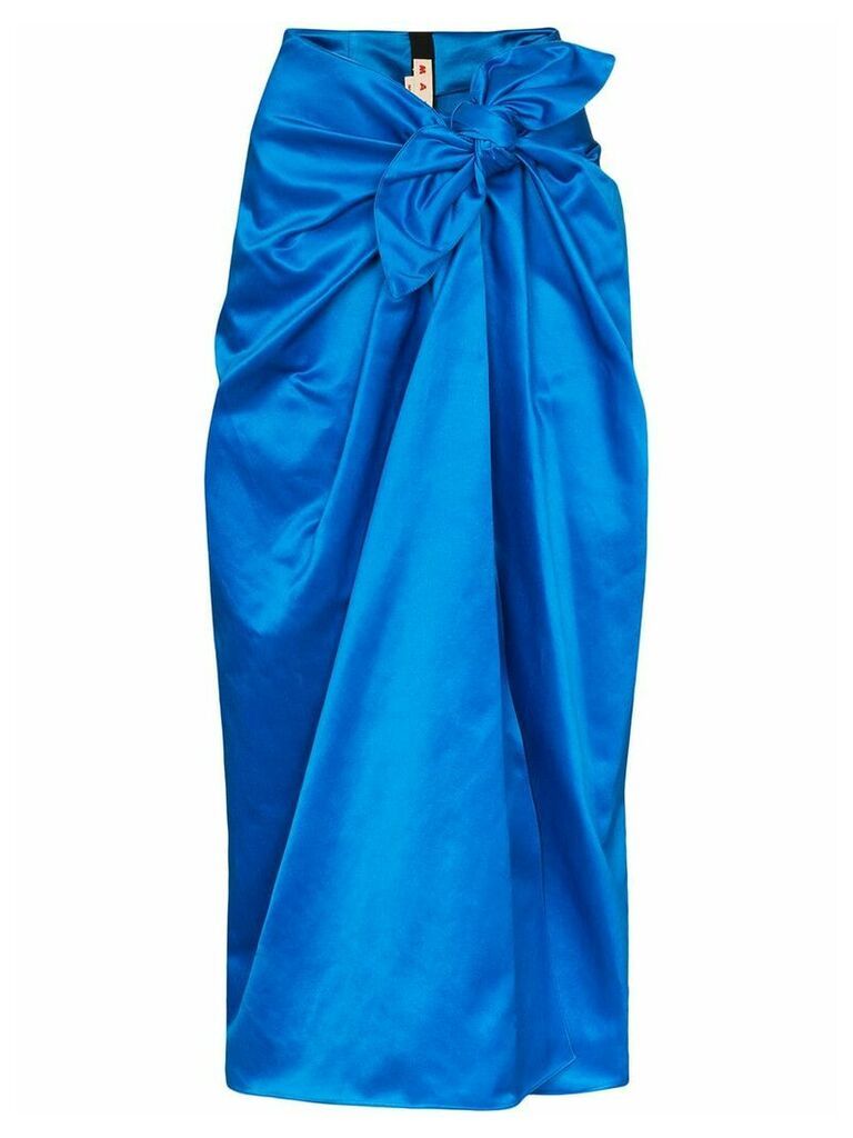 Marni knotted midi skirt - Blue
