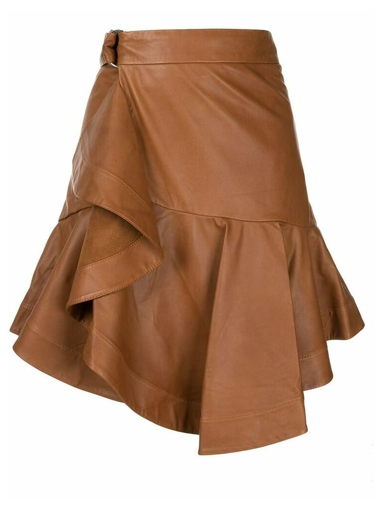 A.L.C. Amalie leather skirt - Brown