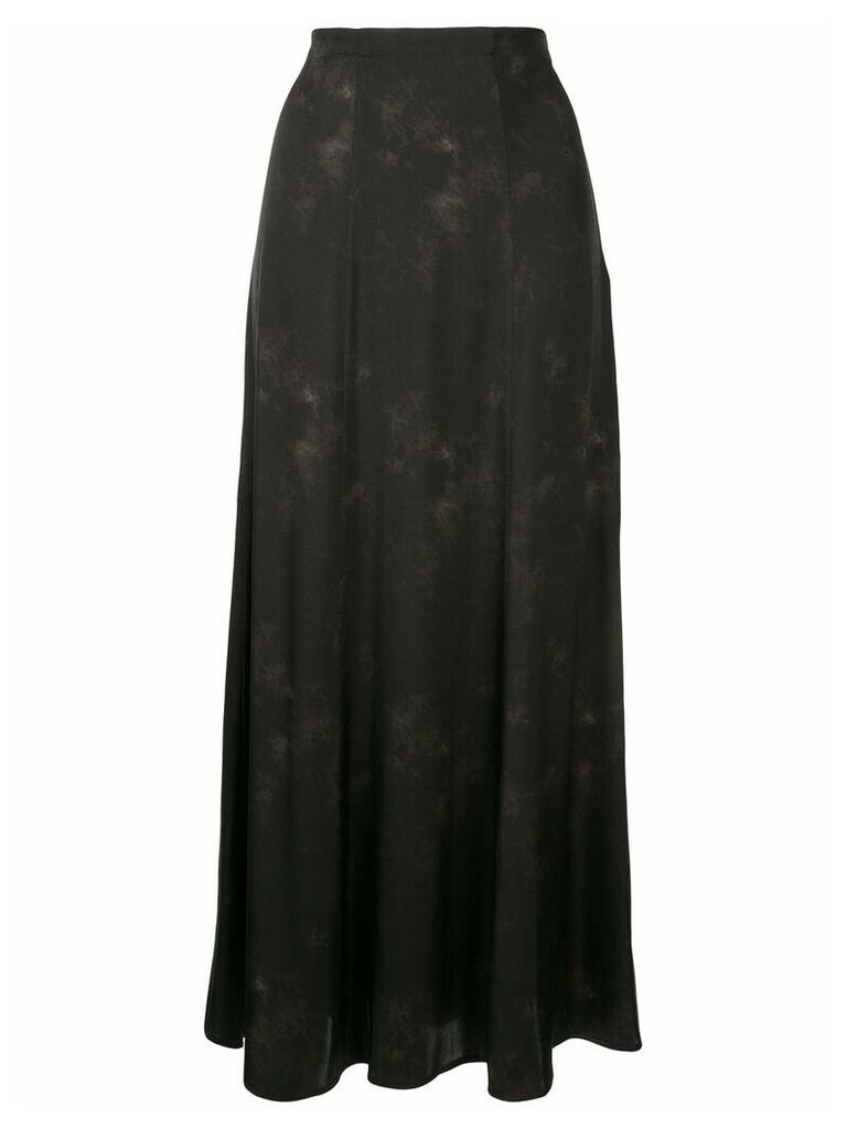 ANINE BING Caroline silk abstract print skirt - Black