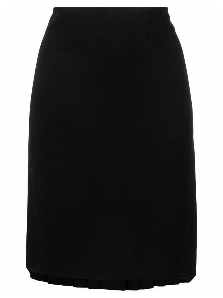 Jean Paul Gaultier Pre-Owned 1990's back pleated skirt - Black