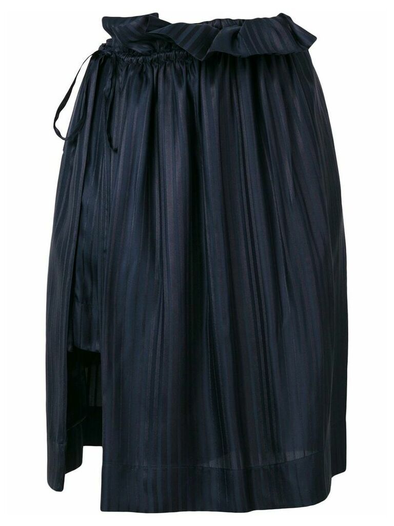 Stella McCartney asymmetric pleated skirt - Blue