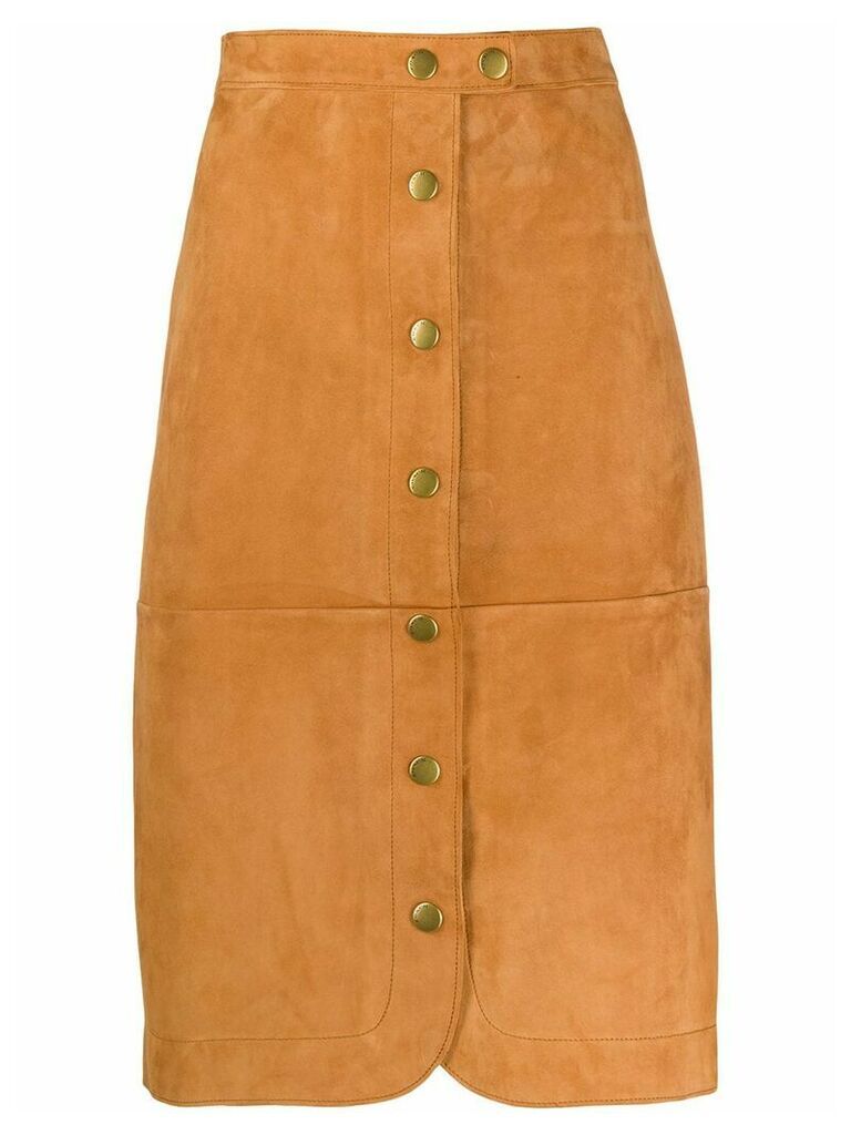 Coach button-down midi skirt - Neutrals