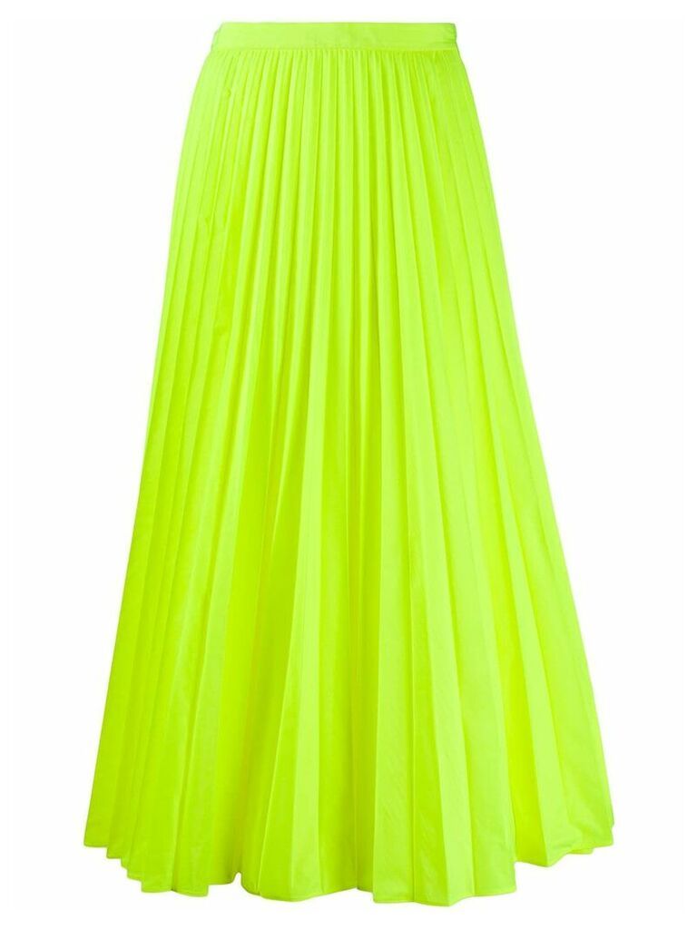 Valentino high-waisted pleated midi skirt - Green