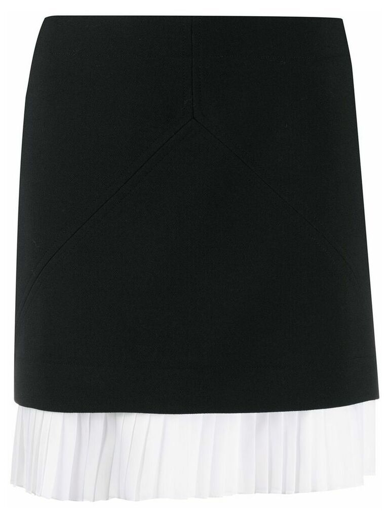 Courrèges pleated-hem short skirt - Black