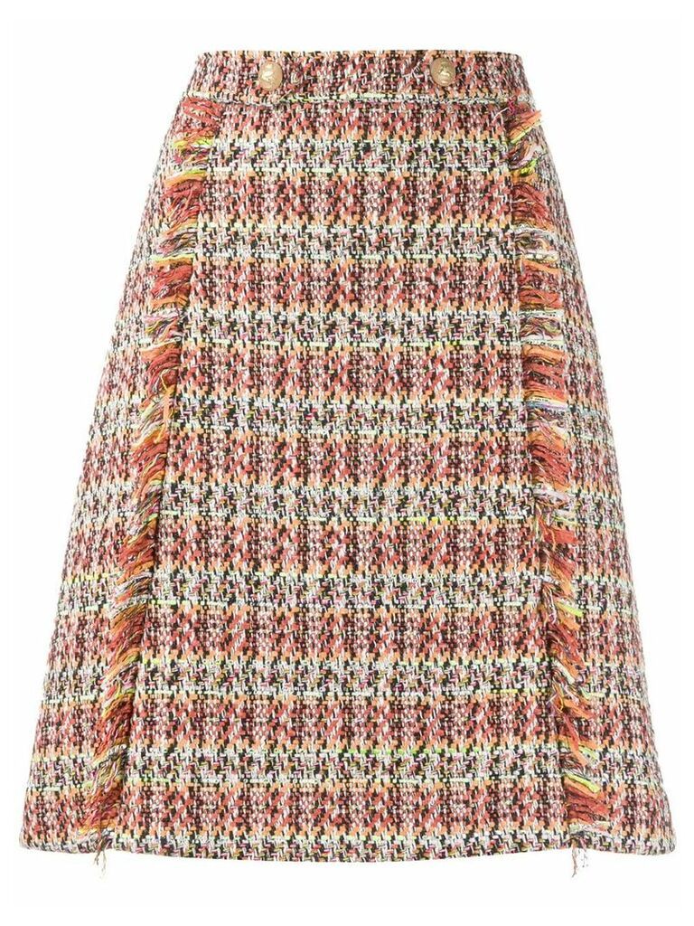 Etro woven A-line skirt - Brown