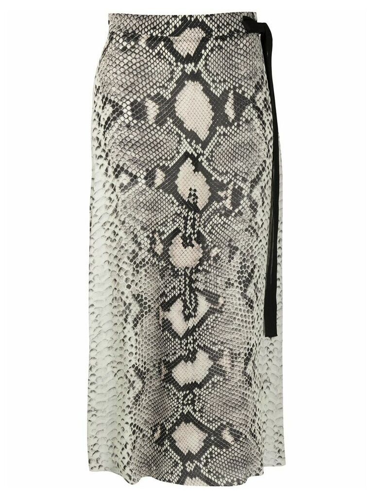 Prada snakeskin printed skirt - Neutrals